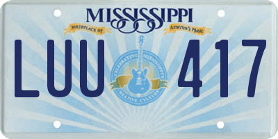 MS license plate LUU417