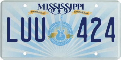MS license plate LUU424