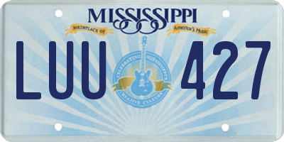 MS license plate LUU427