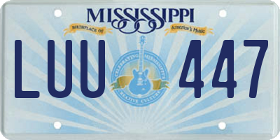 MS license plate LUU447
