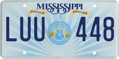 MS license plate LUU448