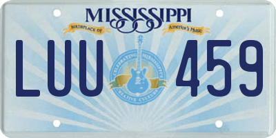 MS license plate LUU459