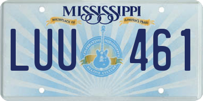 MS license plate LUU461