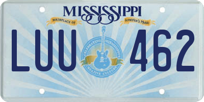 MS license plate LUU462