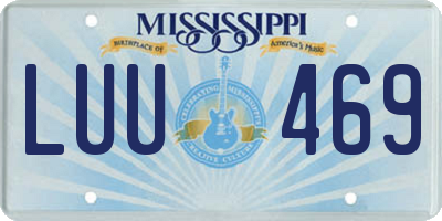 MS license plate LUU469