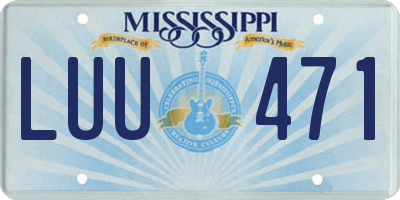 MS license plate LUU471