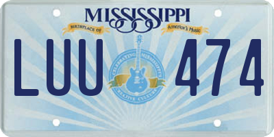 MS license plate LUU474