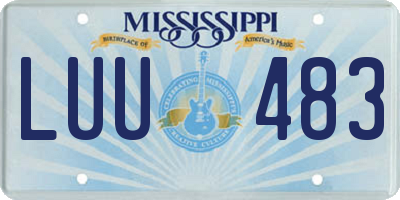 MS license plate LUU483