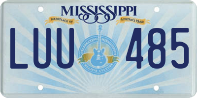 MS license plate LUU485