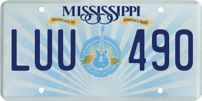 MS license plate LUU490