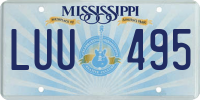 MS license plate LUU495
