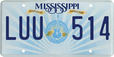MS license plate LUU514