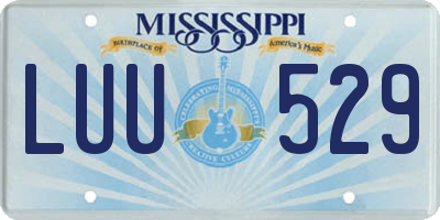 MS license plate LUU529