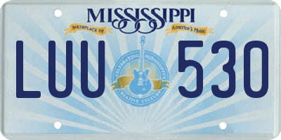 MS license plate LUU530