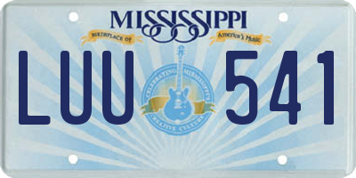 MS license plate LUU541