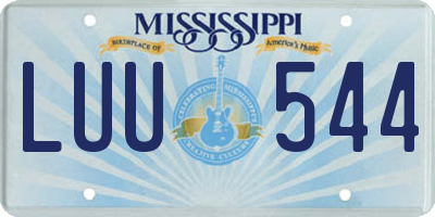 MS license plate LUU544
