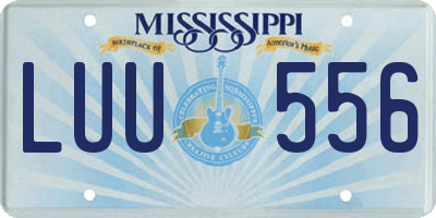 MS license plate LUU556