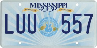 MS license plate LUU557