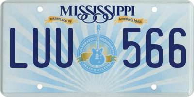 MS license plate LUU566
