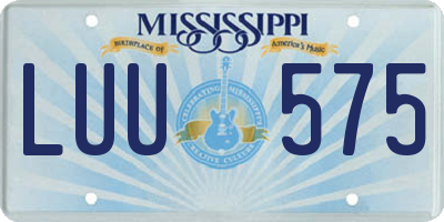 MS license plate LUU575