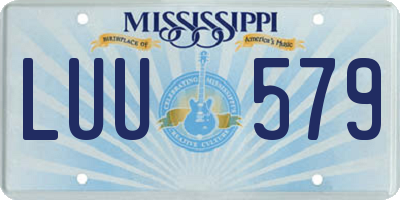 MS license plate LUU579