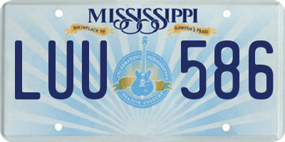 MS license plate LUU586
