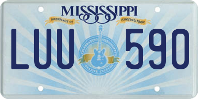 MS license plate LUU590