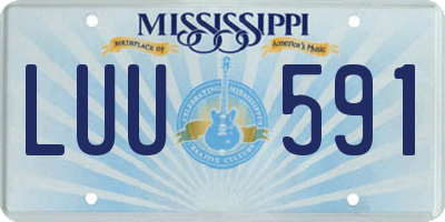 MS license plate LUU591