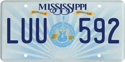 MS license plate LUU592