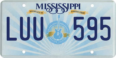 MS license plate LUU595