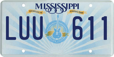 MS license plate LUU611