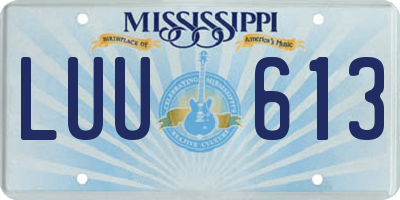 MS license plate LUU613