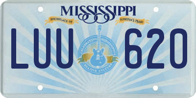 MS license plate LUU620