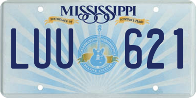 MS license plate LUU621