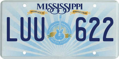MS license plate LUU622