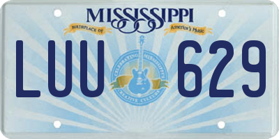 MS license plate LUU629