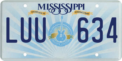 MS license plate LUU634
