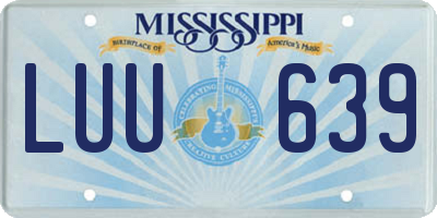 MS license plate LUU639