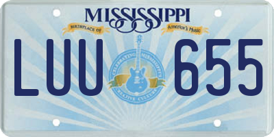 MS license plate LUU655
