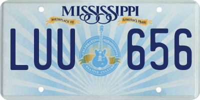 MS license plate LUU656