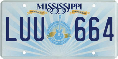 MS license plate LUU664