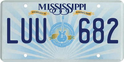 MS license plate LUU682
