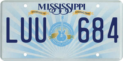 MS license plate LUU684