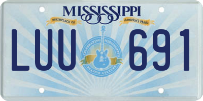 MS license plate LUU691