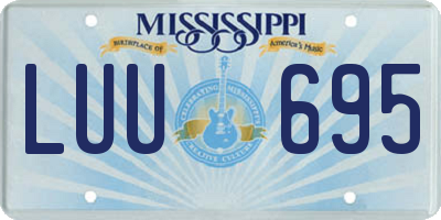 MS license plate LUU695