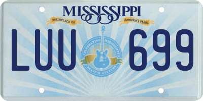 MS license plate LUU699
