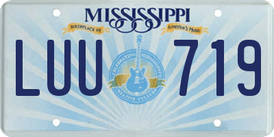 MS license plate LUU719