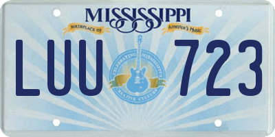 MS license plate LUU723