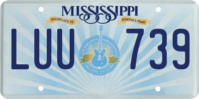 MS license plate LUU739
