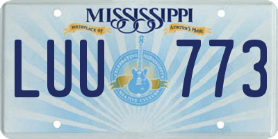 MS license plate LUU773